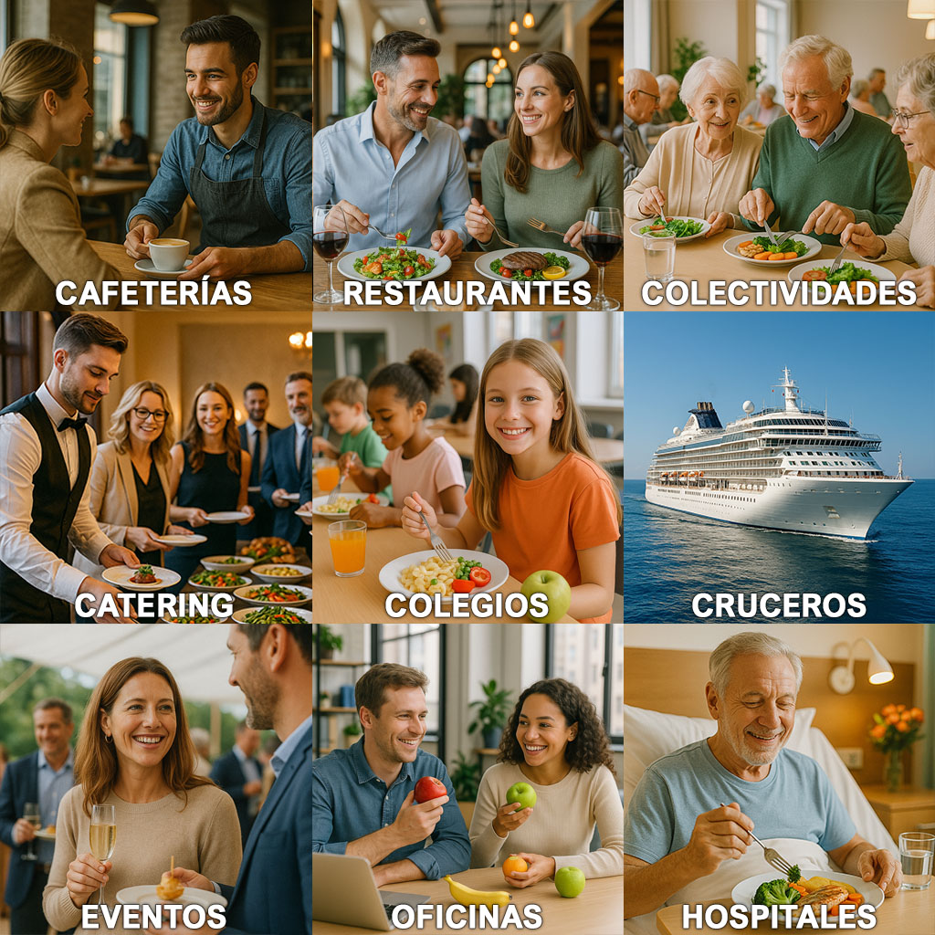 Clientes del canal HORECA y colectividades en Cataluña (hoteles, restaurantes, colegios, hospitales)