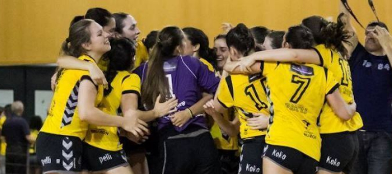 Jugadoras del Vivelafruta Esportiu Castelldefels en los Juegos olímpicos.