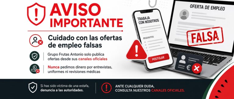 ¡AVISO! Ofertas de empleo falsas
